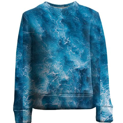 Детский 3D свитшот Sea waves pattern