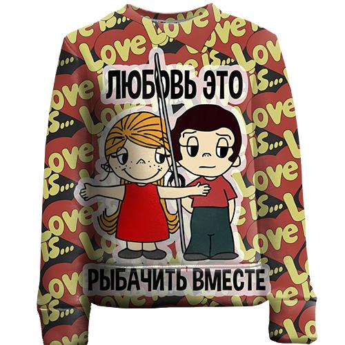 Детский 3D свитшот с надписью 