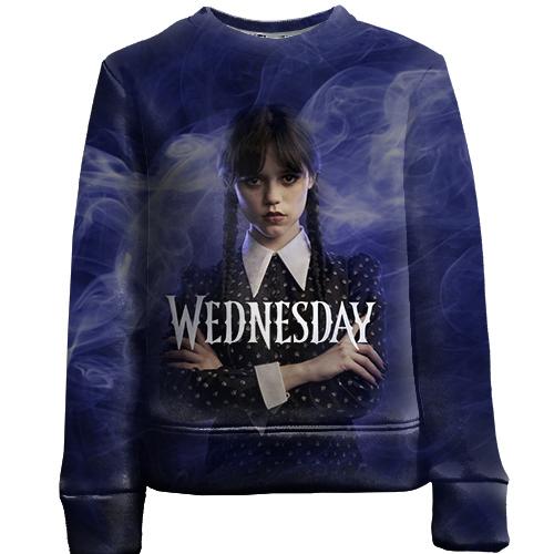 Детский 3D свитшот Wednesday Smoke Арт (2)