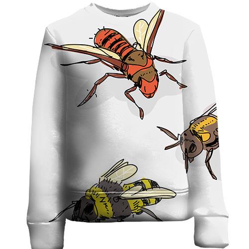 Детский 3D свитшот с насекомыми