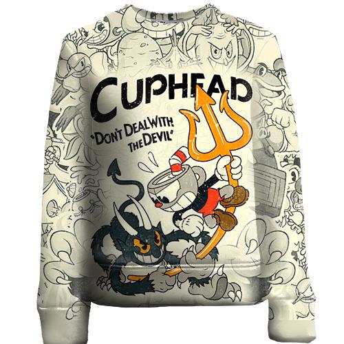 Детский 3D свитшот Cuphead and Devil