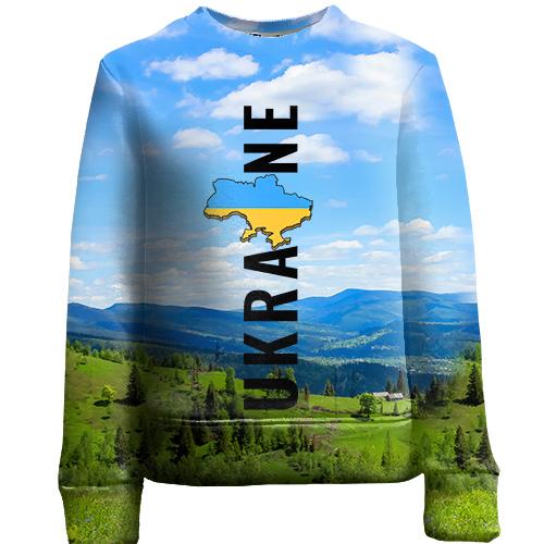 Дитячий 3D світшот Ukraine (Карпати)