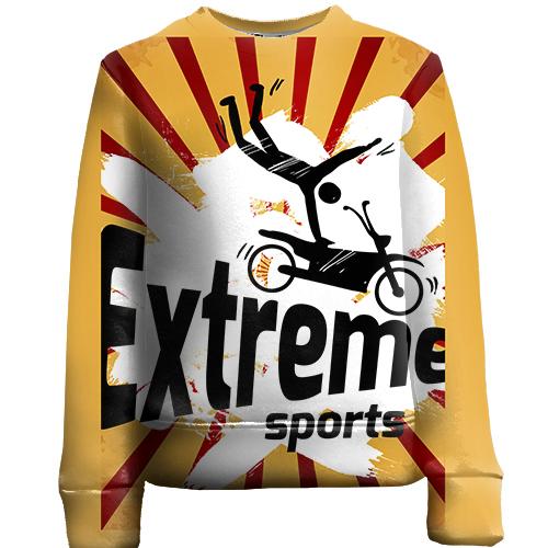 Детский 3D свитшот extreme sport bike