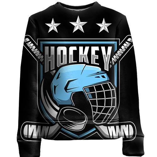 Дитячий 3D світшот Blue Hockey