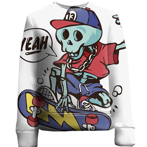 Дитячий 3D світшот Yeah skate skull