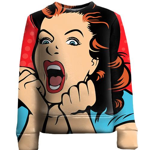 Дитячий 3D світшот Screaming Pop Art