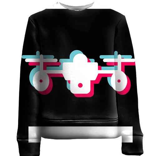 Детский 3D свитшот Drone anaglyph