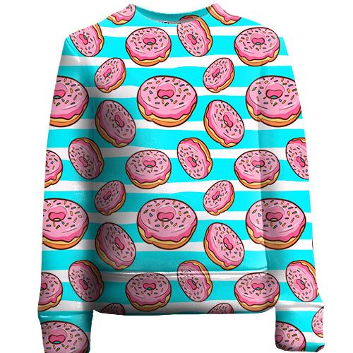 Дитячий 3D світшот Donut pattern