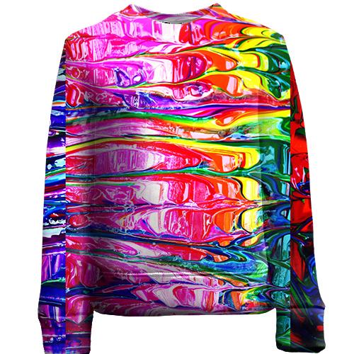 Детский 3D свитшот Rainbow abstraction