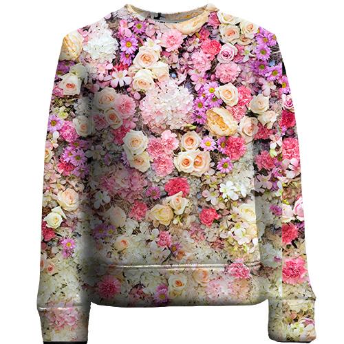 Детский 3D свитшот Small flowers pattern 2