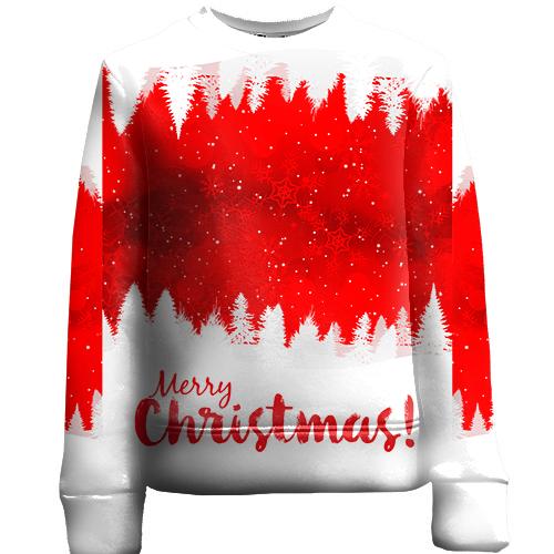Детский 3D свитшот Christmas red trees