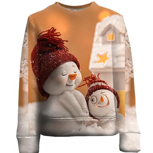 Детский 3D свитшот Christmas toy snowman