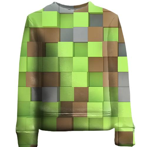 Детский 3D свитшот Minecraft Cubes