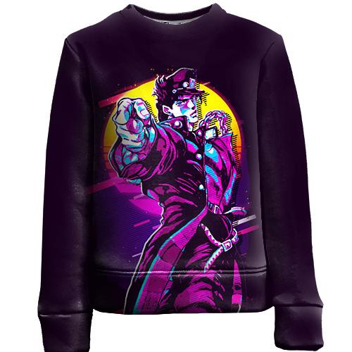 Детский 3D свитшот Джотаро Куджо, Неон - JoJo’s Bizarre Adventure