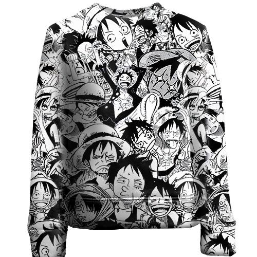 Дитячий 3D світшот Monkey D Luffy - One Piece, manga-pattern