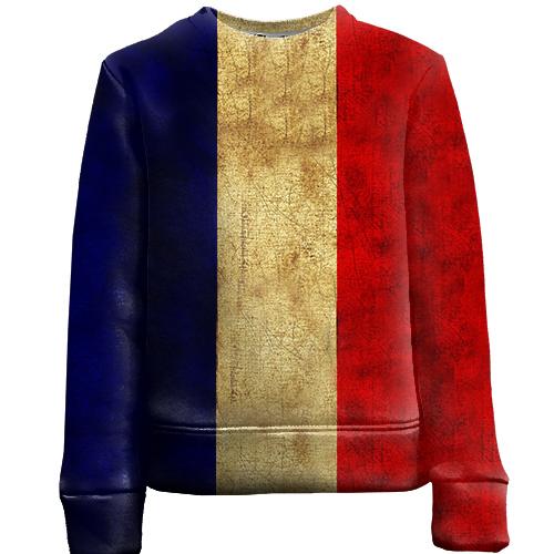 Детский 3D свитшот с флагом Франции