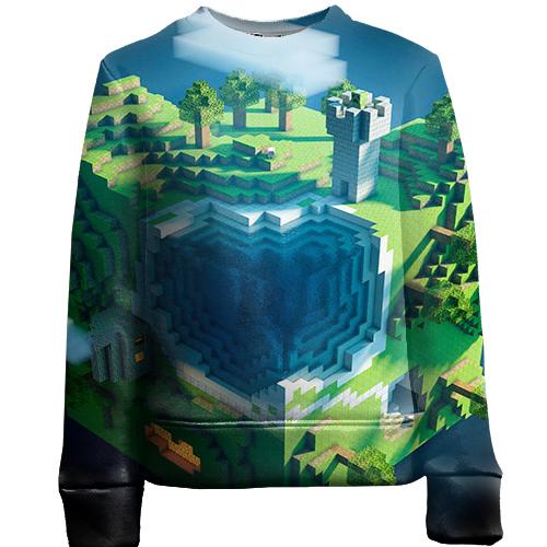 Детский 3D свитшот Minecraft - Мир