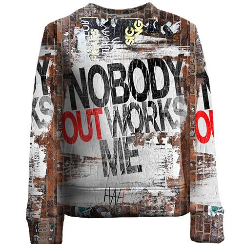 Детский 3D свитшот Nobody outworks me