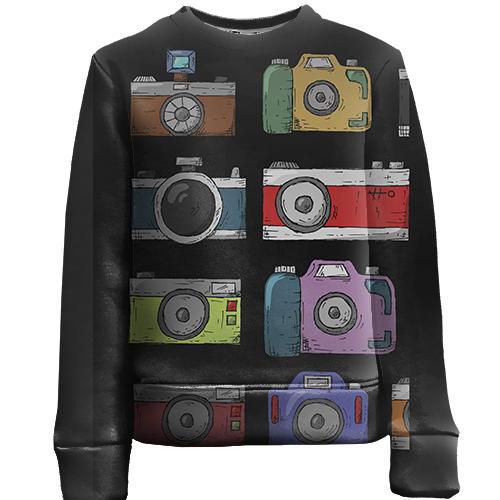 Детский 3D свитшот с фотоаппаратами