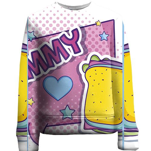 Дитячий 3D світшот Pop art yummy