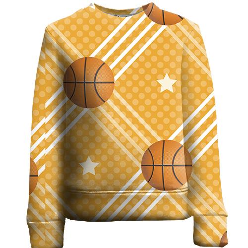 Детский 3D свитшот Pop art Basketball