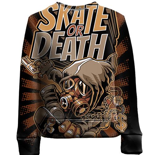 Детский 3D свитшот Skate or Death