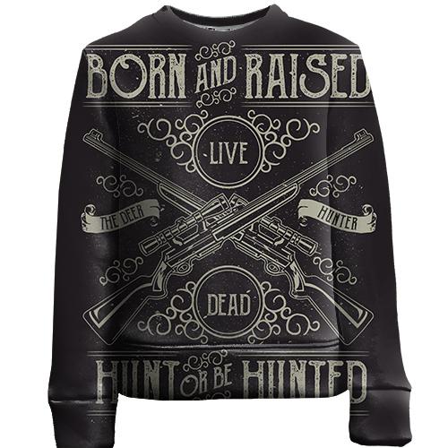 Детский 3D свитшот Hunt or be Hunted