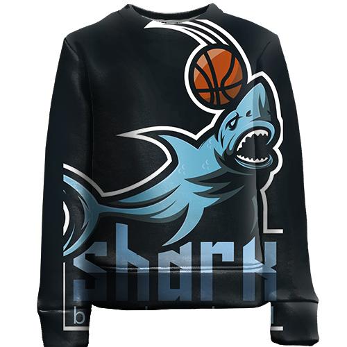 Детский 3D свитшот shark basketball