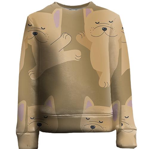 Детский 3D свитшот с танцующим котом