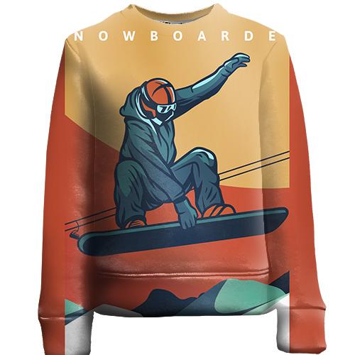 Детский 3D свитшот Snowboardist