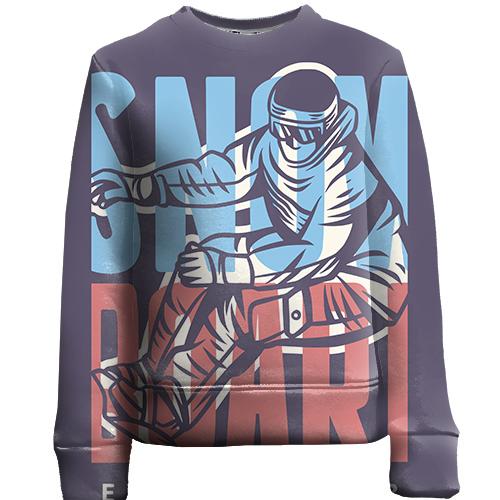 Детский 3D свитшот Snowboard men