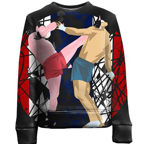Детский 3D свитшот Борьба (Арт)