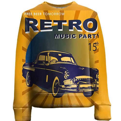 Детский 3D свитшот Retro Music Part