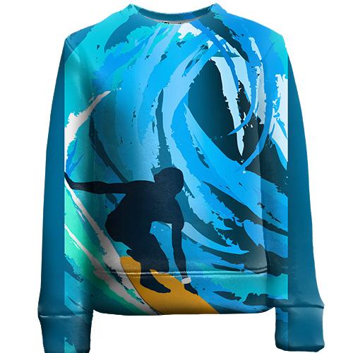 Детский 3D свитшот Surfer Art