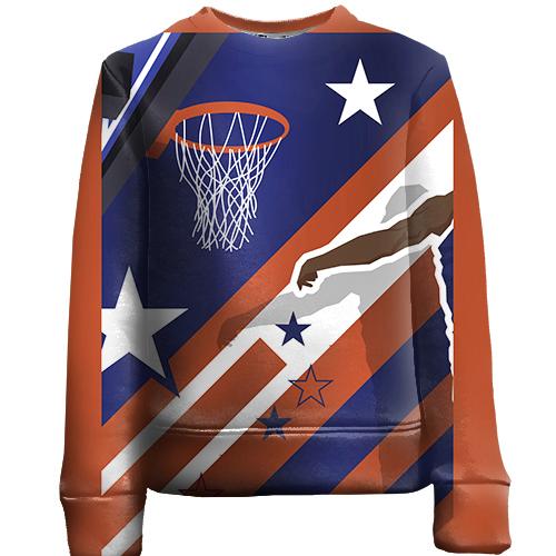 Детский 3D свитшот Basketball Collage