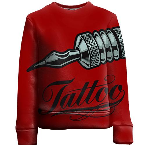 Детский 3D свитшот Tattoo machine Red