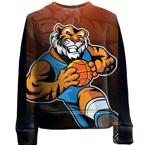 Детский 3D свитшот Tiger Basketball player