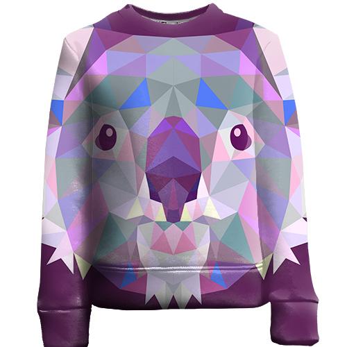 Детский 3D свитшот Koala low poly Art