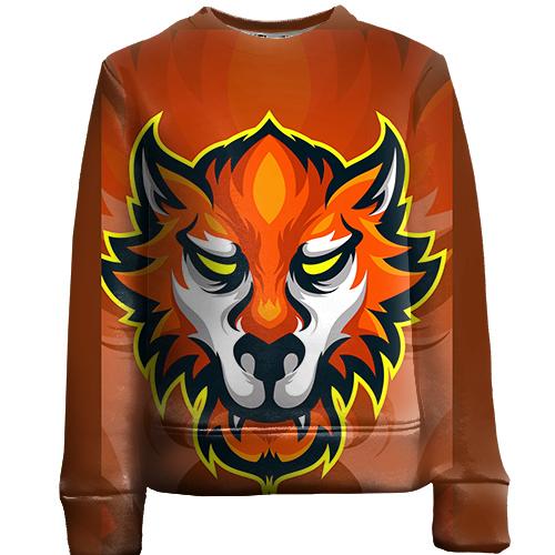 Детский 3D свитшот Red Wolf Art