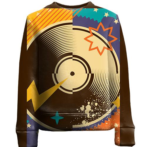 Детский 3D свитшот Vinyl record Art 2