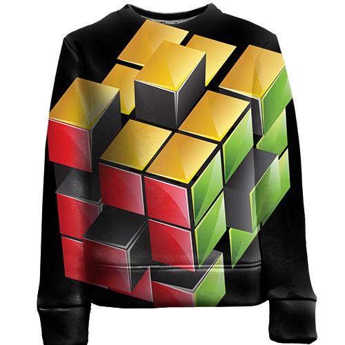 Детский 3D свитшот с кубиком Рубика 2