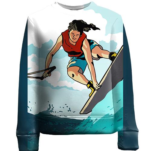Детский 3D свитшот Wakesurfing