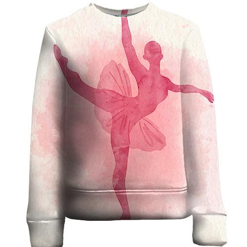 Дитячий 3D світшот Ballerina watercolor 2