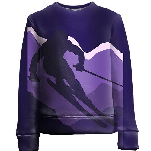 Детский 3D свитшот Purpure Skier