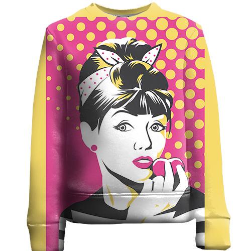 Дитячий 3D світшот Lovely girl Pop art