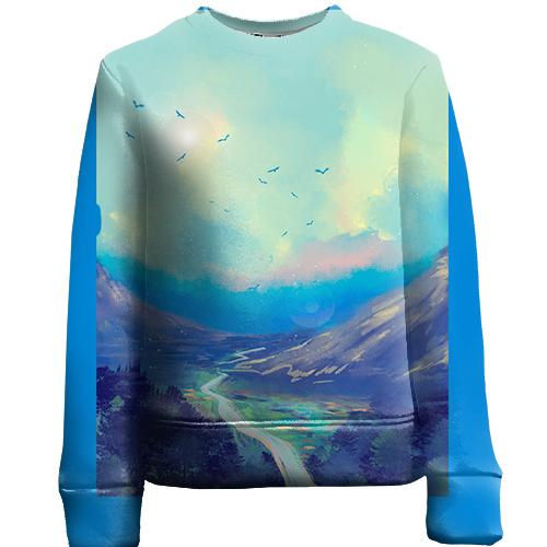 Дитячий 3D світшот Watercolor landscape