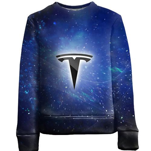 Детский 3D свитшот Tesla космос