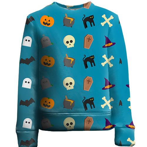 Детский 3D свитшот Halloween pattern attributes