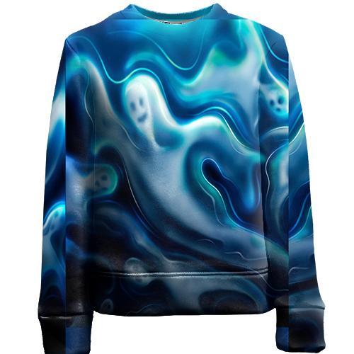 Детский 3D свитшот Ghosts art pattern