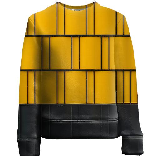 Детский 3D свитшот Yellow-black pattern